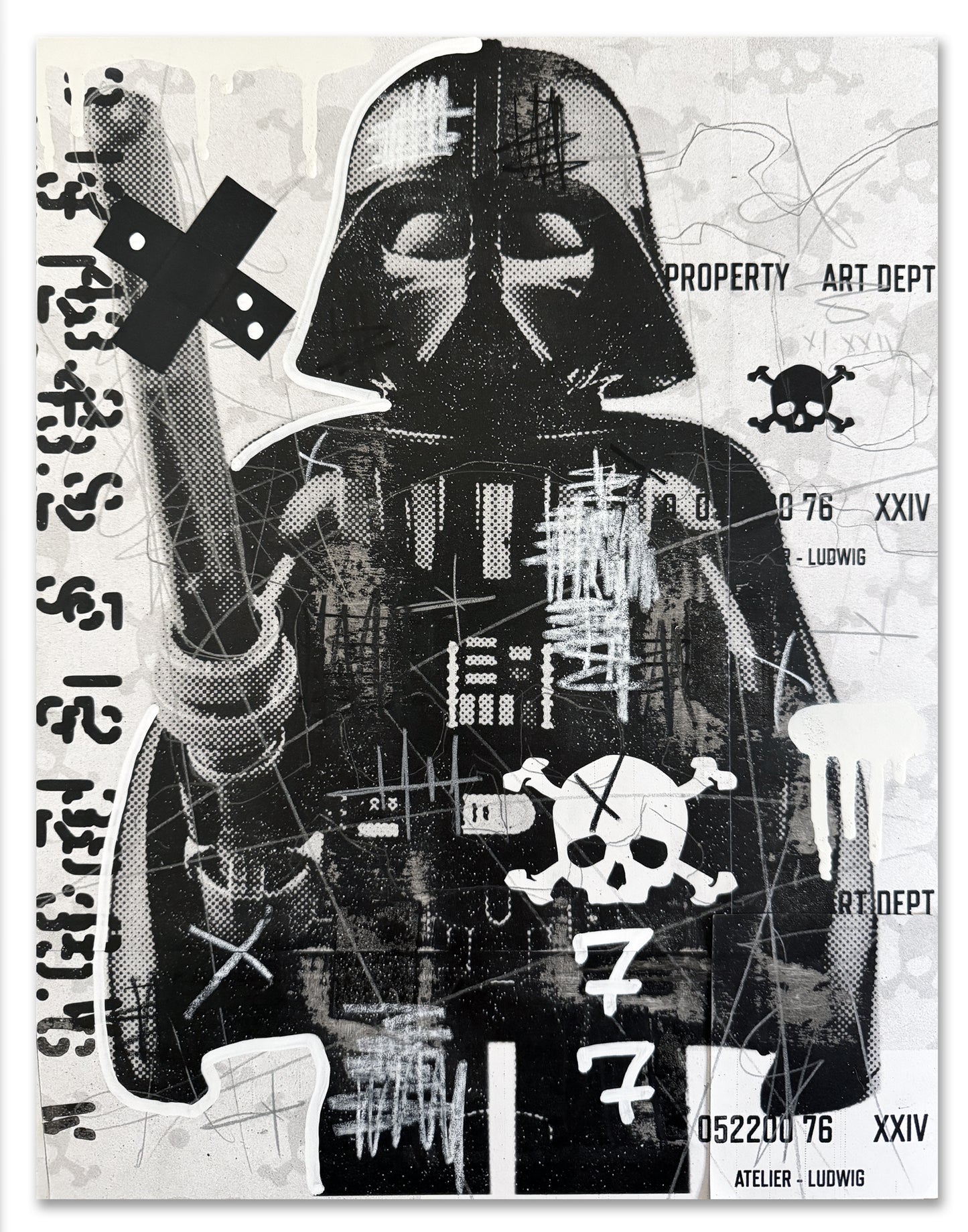 LEGO Darth Vader - Mixed Media on Paper