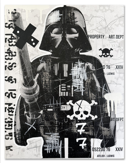 LEGO Darth Vader - Mixed Media on Paper