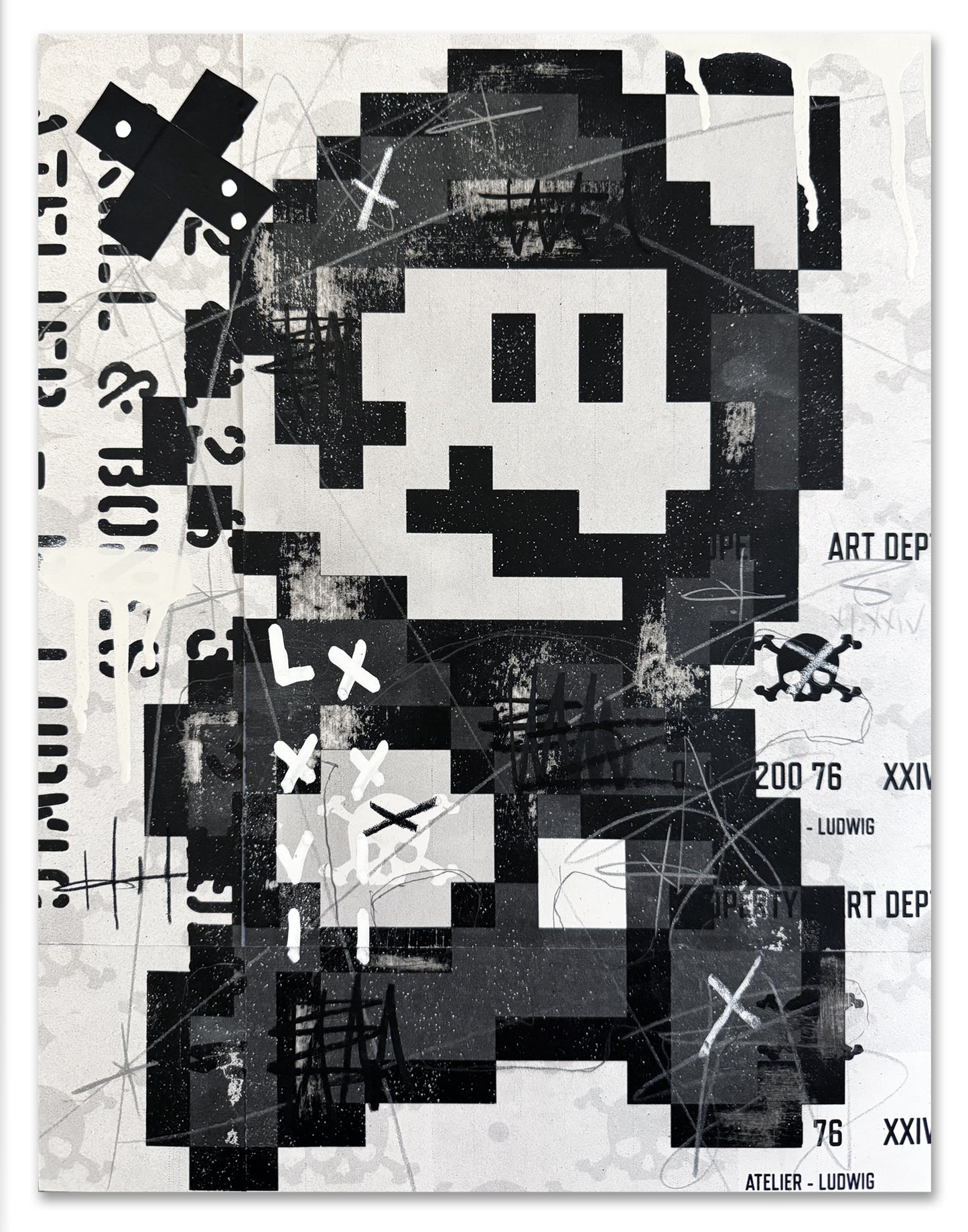Mario - Mixed Media on Paper