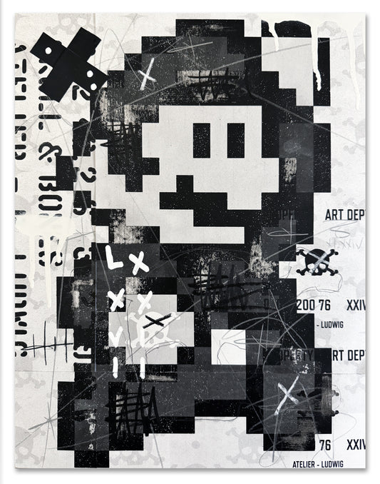 Mario - Mixed Media on Paper