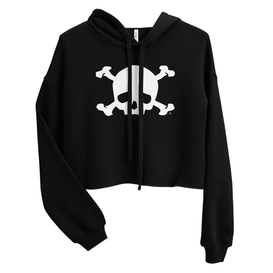 Skull & Bones Crop Hoodie