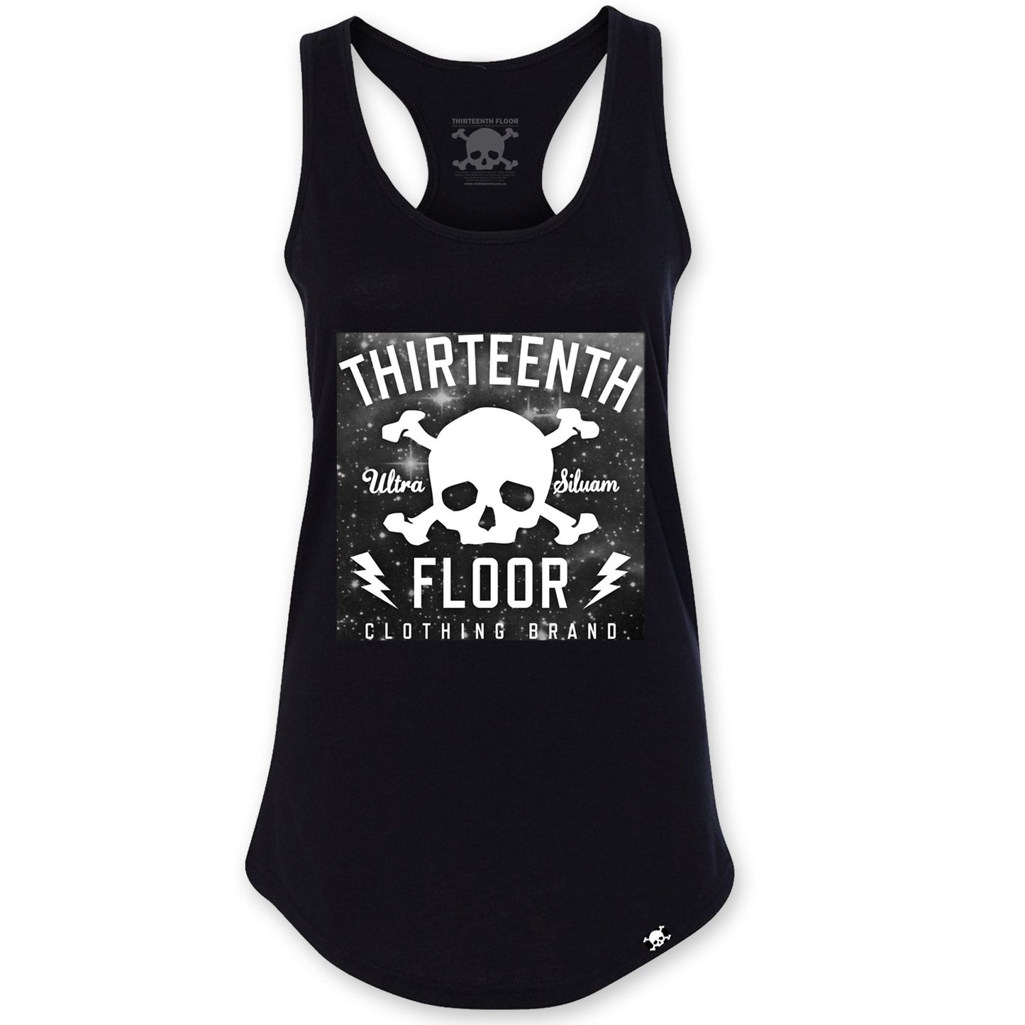 Skull & Bones Galaxy Racerback Tank Top - Black - Thirteenth Floor