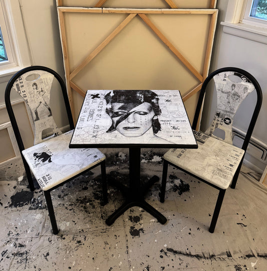 David Bowie Cafe Table + Chairs