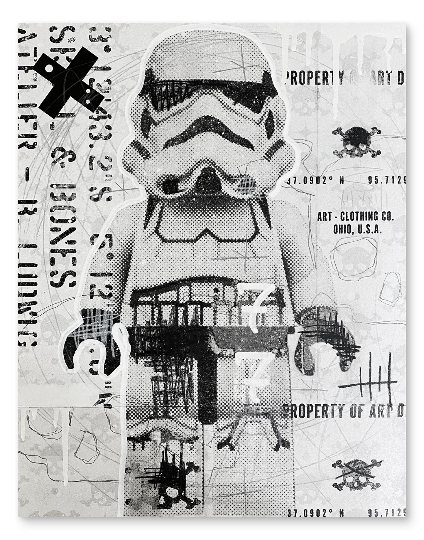 LEGO Stormtrooper - Mixed Media on Paper