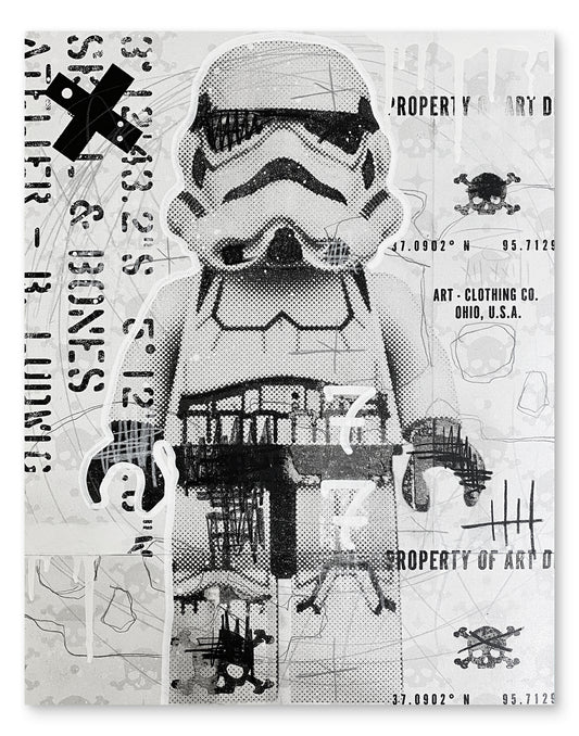 LEGO Stormtrooper - Mixed Media on Paper