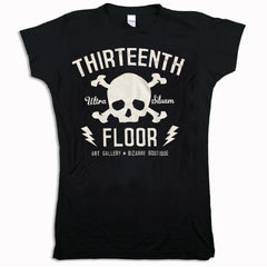Skull & Bones (White) Women's T-shirt - Thirteenth Floor